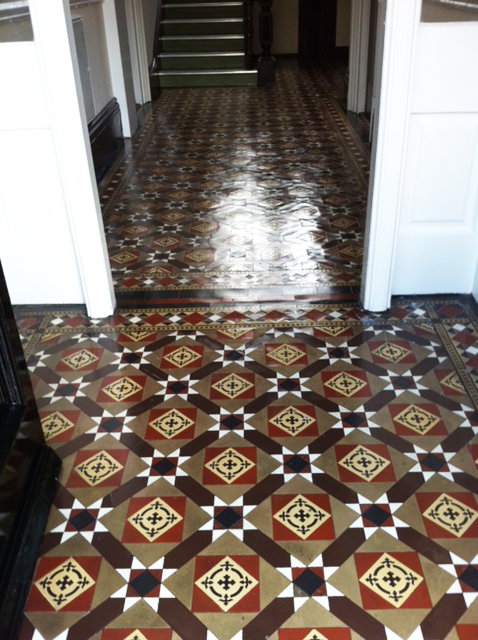 Victorian Tiles Floor Cleaning