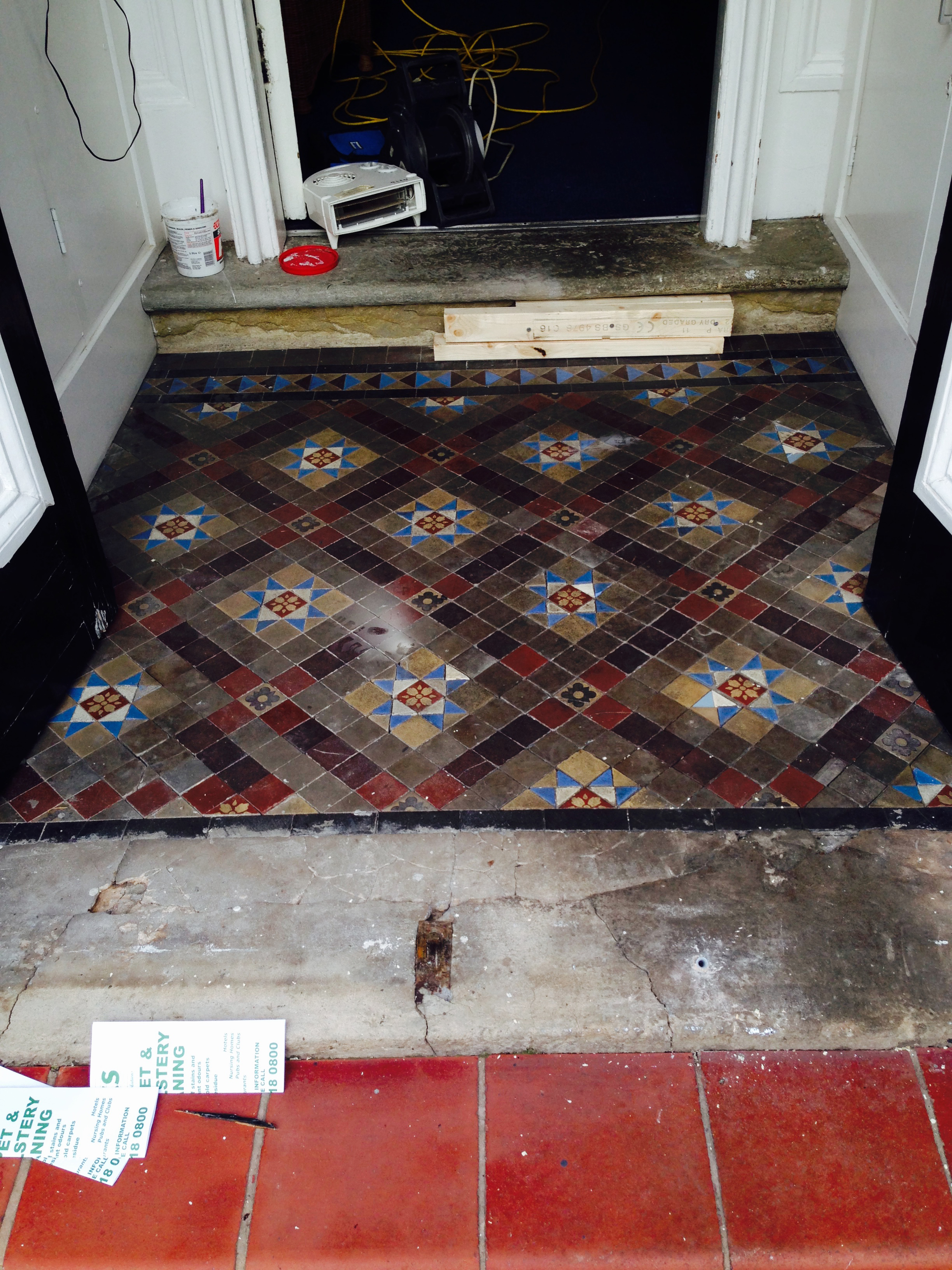 Victorian Tiles Floor Cleaning